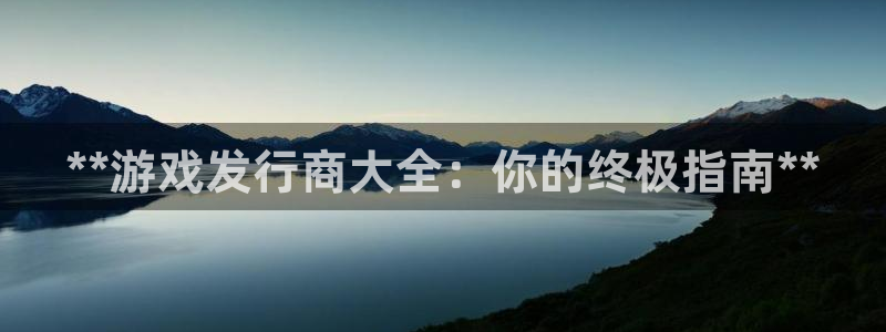 门徒娱乐创始人简介是谁：**游戏发行商大全：你的终极指南**